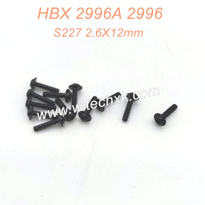 S227 2.6X12mm Flange Head Self Tapping Screws Parts For HAIBOXING 2996 2996A