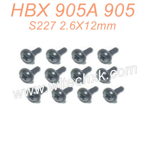 S227 Flange Head Self Tapping Screws PWTHO 2.6X12mm Parts For HAIBOXING 905A 905