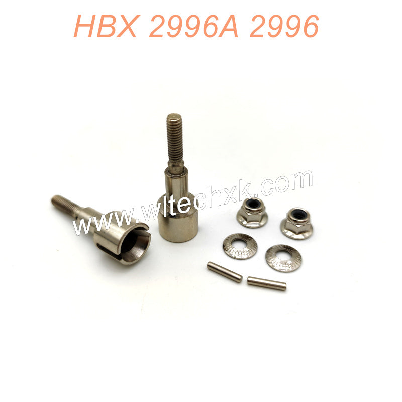 T2113 Rear Wheel Shafts+Lock Nuts+Pins Parts For HAIBOXING 2996 2996A