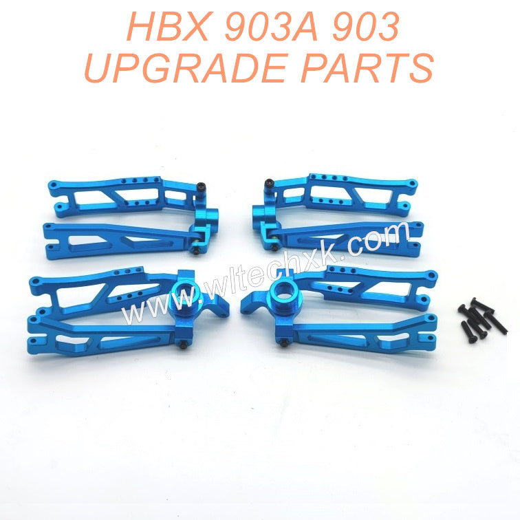 Upgrade Metal Front Rear Swing ArmParts For HAIBOXING 903 903A Blue