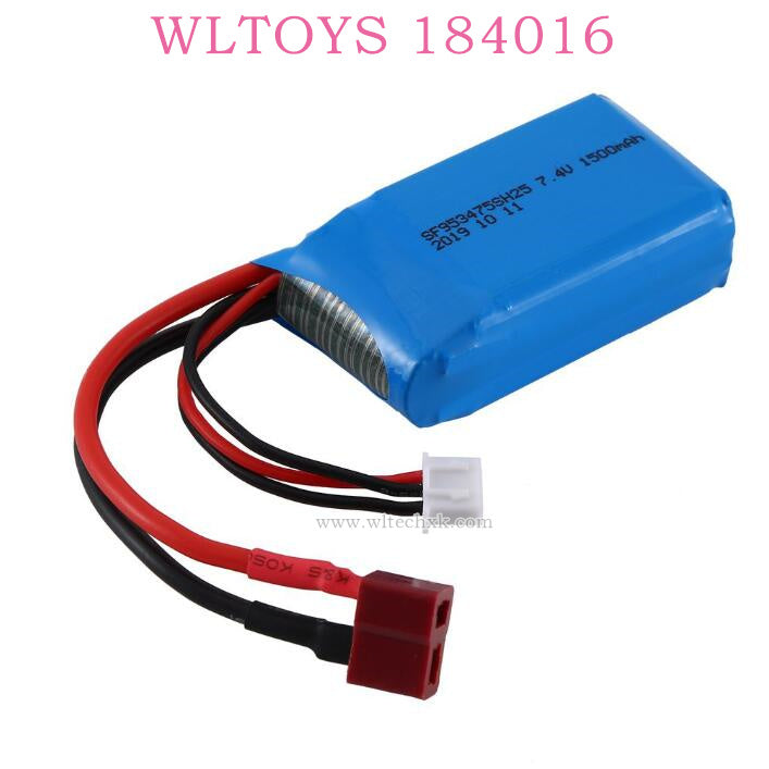 WLTOYS 184016 1/18 RC Car Original parts Battery 7.4V 1500mAh T-plug
