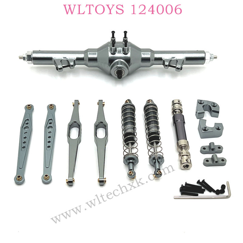 WLTOYS 124006 Upgrade parts Metal Rear Axle assembly Shocks