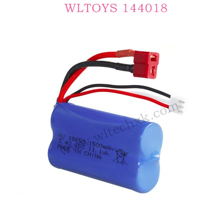 WLTOYS 144018 Parts 0213 7.4V Li-ion Battery 1500mAh T-Plug