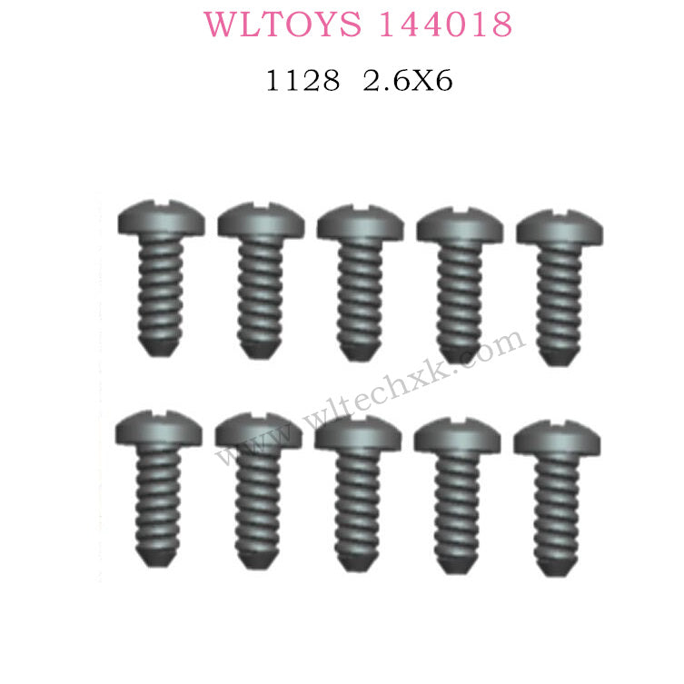 WLTOYS 144018 Parts 1128 Round head with insert screws ST2.6*6PWB6