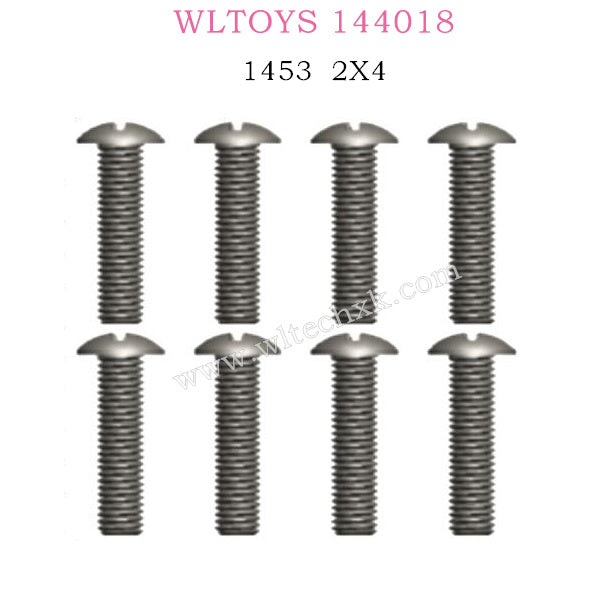 WLTOYS 144018 Parts 1453 Phillips Round Head Machine Screw 2X4PWM5