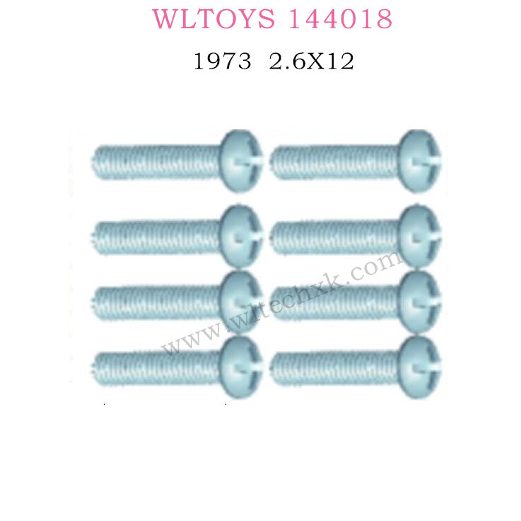 WLTOYS 144018 Parts 1973 Cross round head with self tapping screws 2.6X12PWB5