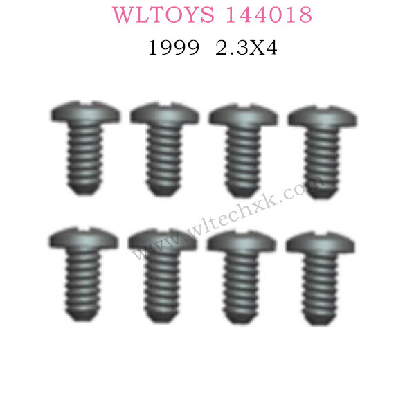 WLTOYS 144018 Parts 1999 Cross countersunk self tapping screws 2.3X4PWB8