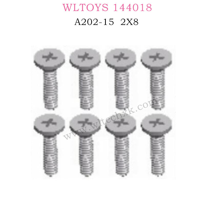WLTOYS 144018 Parts A202-15 Cross flat head screw 2X8KB