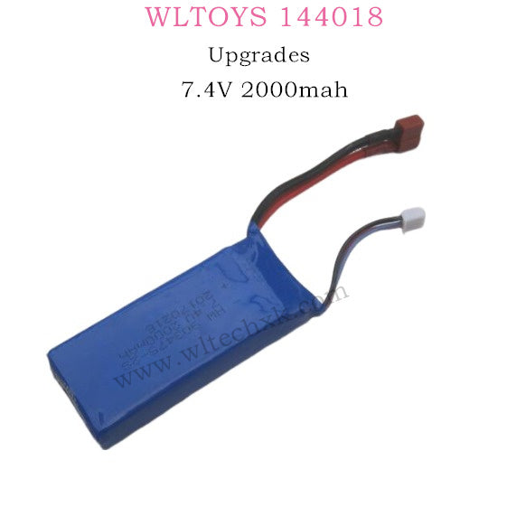 WLTOYS 144018 Upgrades Parts 0213 7.4V Li-ion Battery 2000Ah T-Plug