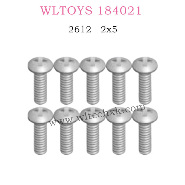 WLTOYS 184021 parts Round head self-tapping screws 2x5PB D3.5 2612
