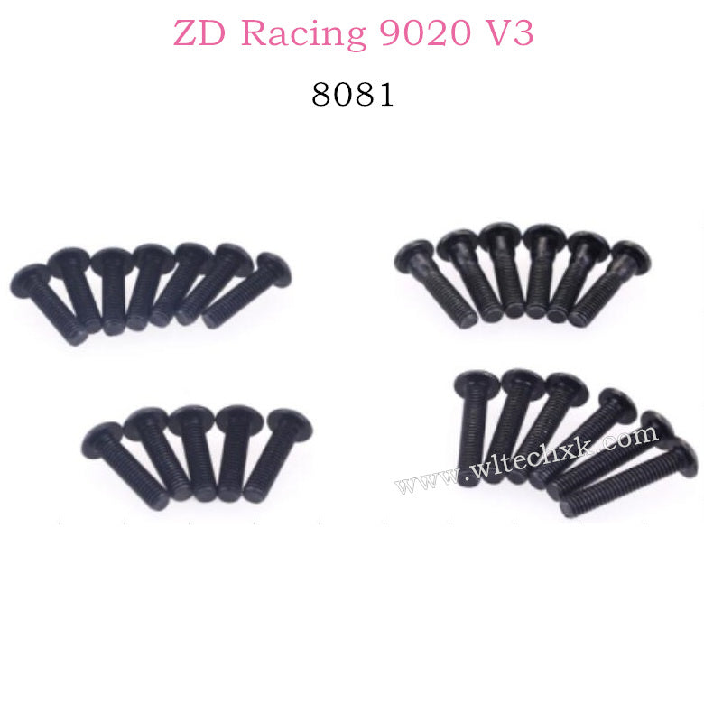 ZD Racing 9020 V3 parts Button head screw set 8081