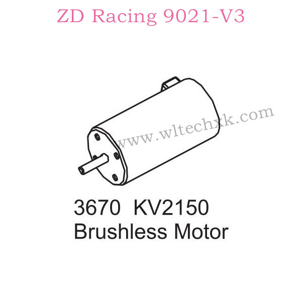 ZD Racing 9021-V3 Parts 3670 KV2150 Bruhless Motor 8471