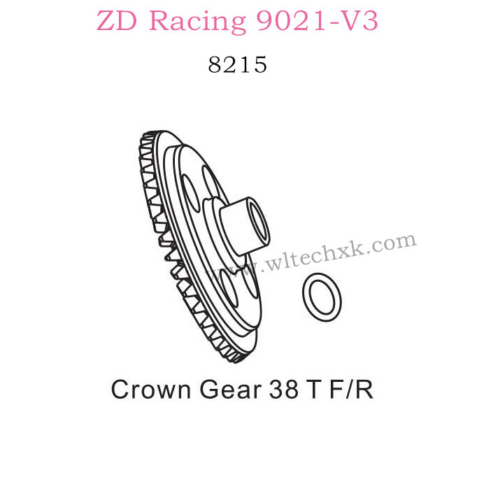 ZD Racing 9021-V3 Parts Crown Gear 38T front or Read 8215
