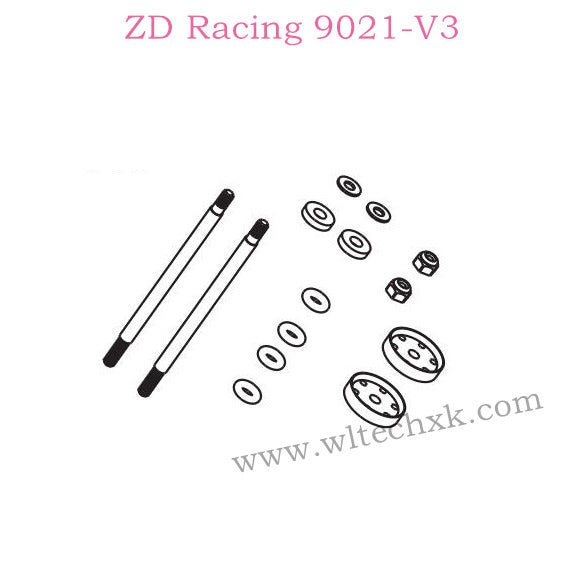 ZD Racing 9021-V3 Parts Front Shock Absorber Shafts 8005