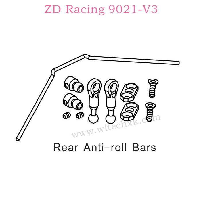 ZD Racing 9021-V3 Parts Rear Anti-Roll Bars 8043