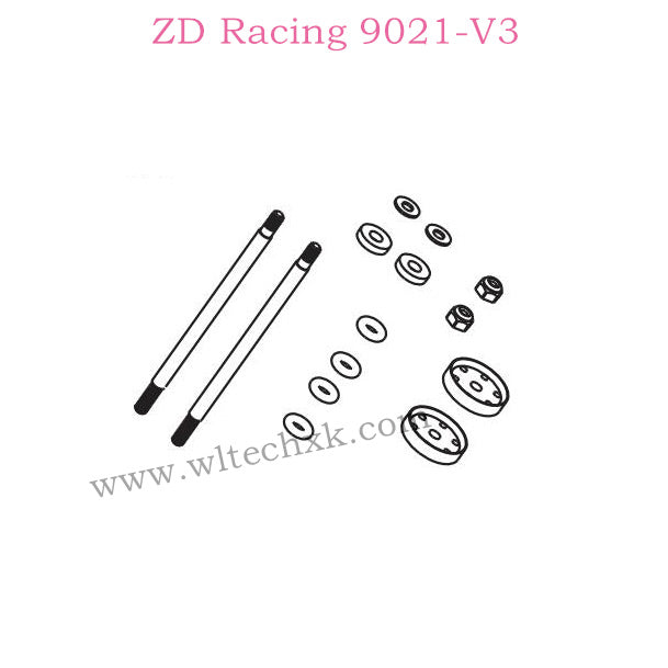 ZD Racing 9021-V3 Parts Rear Shock Absorber Shafts 8006