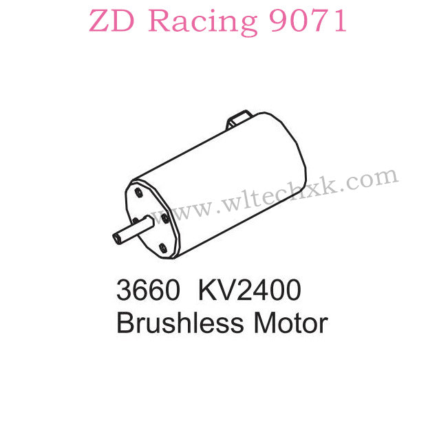 ZD Racing 9071 Parts 3660 KV2400 Brushless Motor 8271