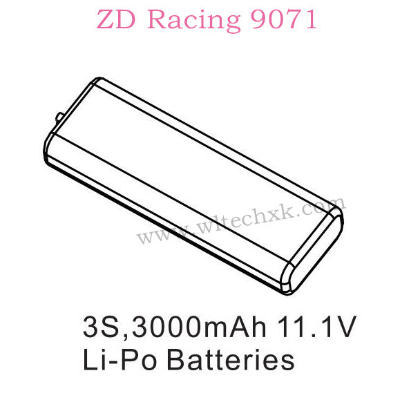 ZD Racing 9071 Parts 3S 3000mAh 11.1V Li-po Batteries 8192