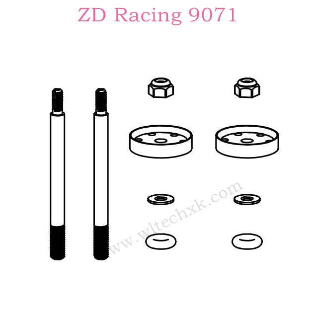 ZD Racing 9071 Parts Front Shock Absorber Shafts 8446