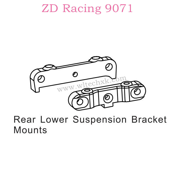 ZD Racing 9071 Parts Rear Lower Suspension Bracket Mounts 8137