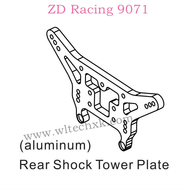 ZD Racing 9071 Parts Rear Shock Tower Plate Aluminum 8421