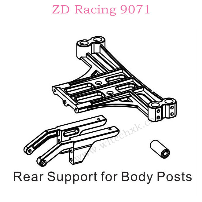 ZD Racing 9071 Parts Rear Support for Body Posts 8448