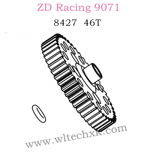 ZD Racing 9071 Parts Steel Spur Gear 46T 8427