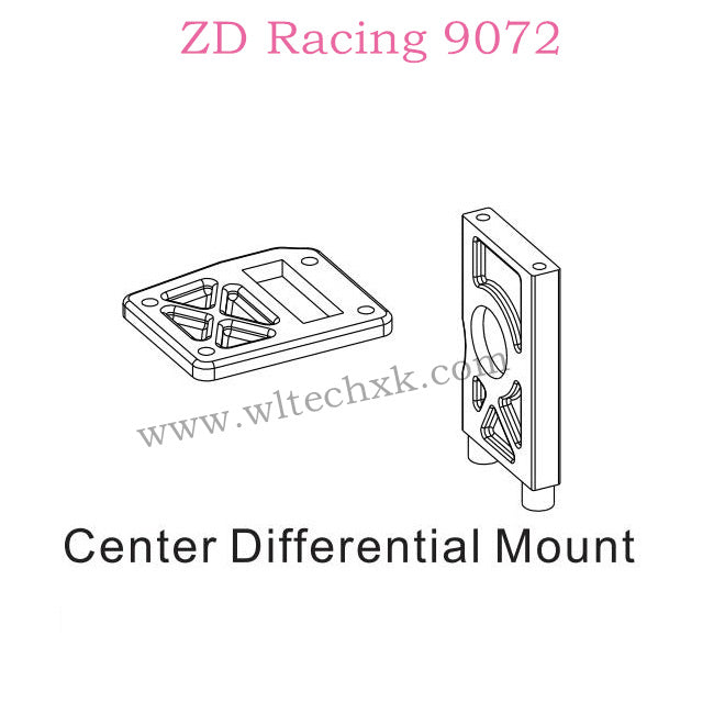 ZD Racing 9072 BX-8 Parts Center Differential Mount 8428