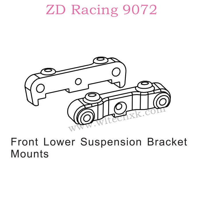 ZD Racing 9072 BX-8 Parts Front Lower Suspension Bracket Mounts 8138