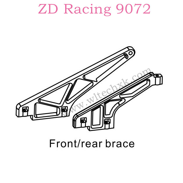 ZD Racing 9072 BX-8 Parts Front Rear Brace 8133