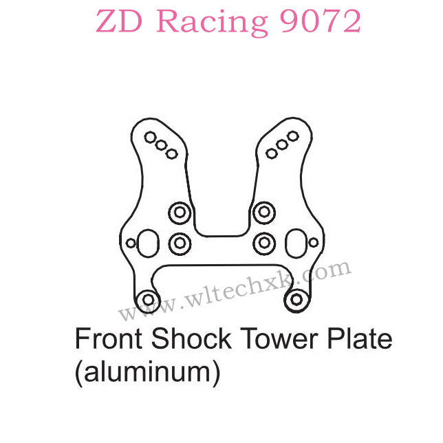 ZD Racing 9072 BX-8 Parts Front Shock Tower Plate Aluminum 8145