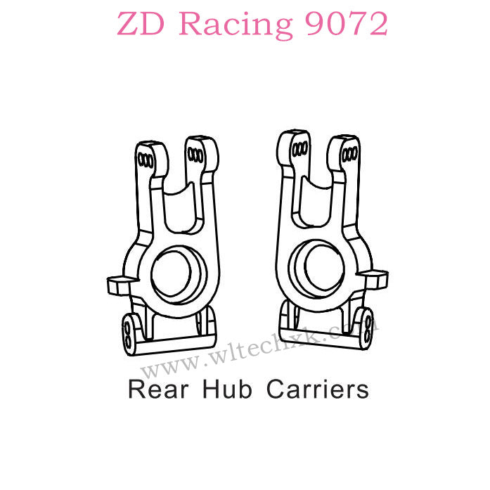 ZD Racing 9072 BX-8 Parts Rear Hub Carriers 8136