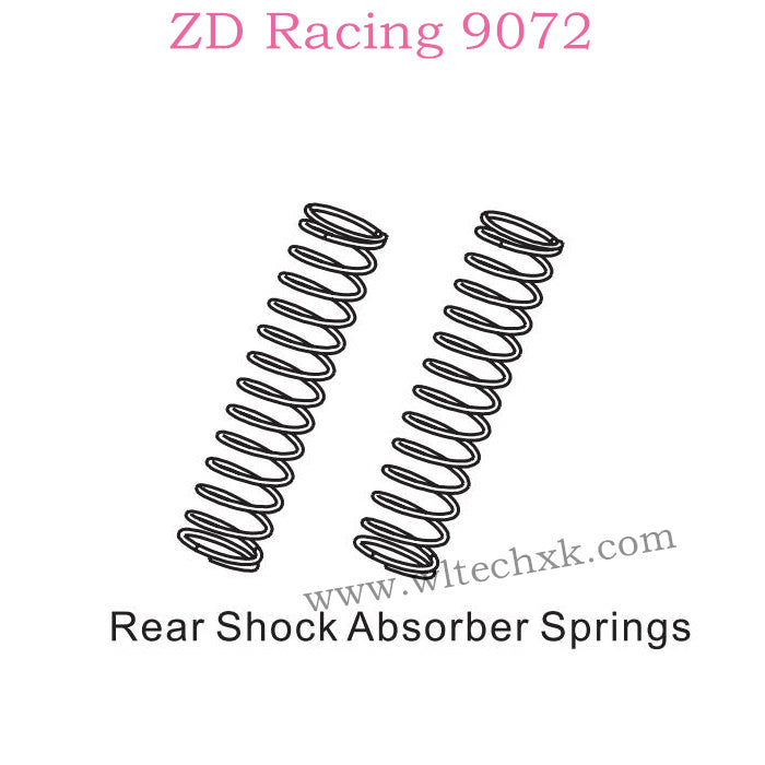 ZD Racing 9072 BX-8 Parts Rear Shock Absorber Springs 8004