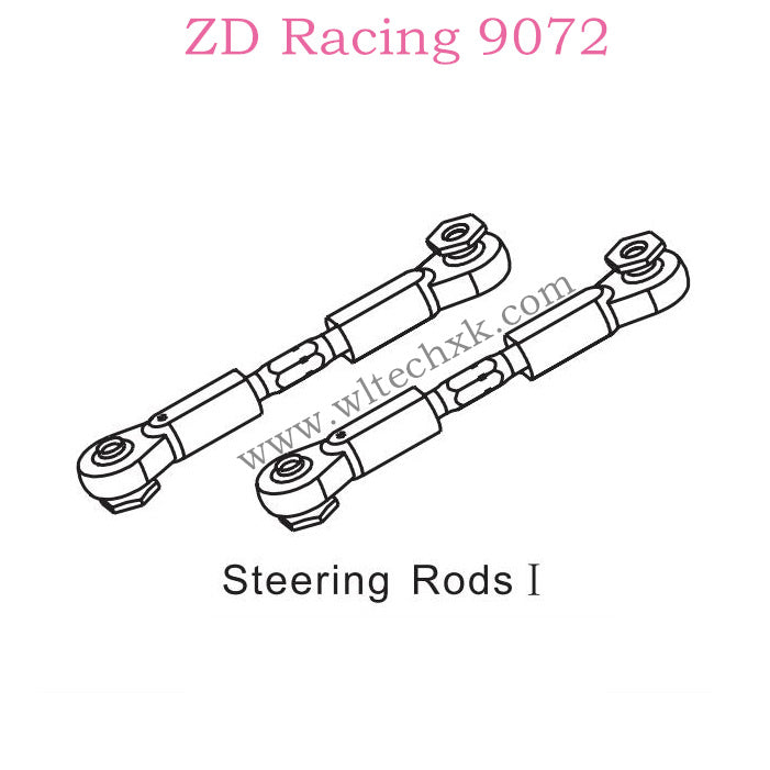 ZD Racing 9072 BX-8 Parts Steering Rods I 8125