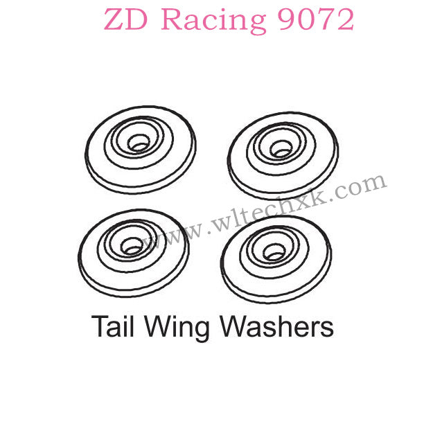 ZD Racing 9072 BX-8 Parts Tail Wing Washers 8053