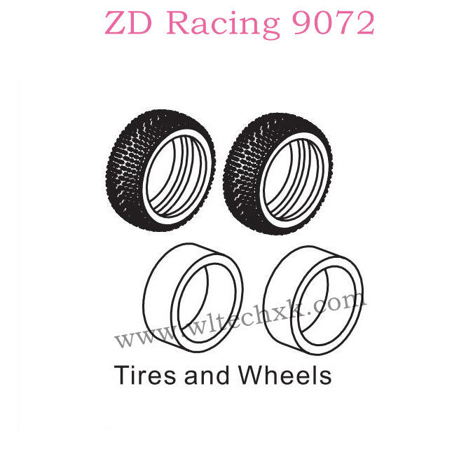ZD Racing 9072 BX-8 Parts Tires and Wheels 8067