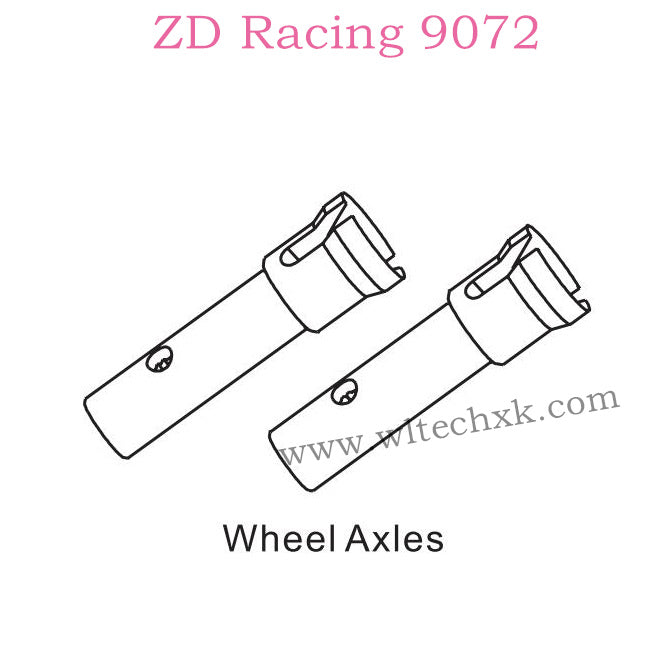 ZD Racing 9072 BX-8 Parts Wheel Axles 8121