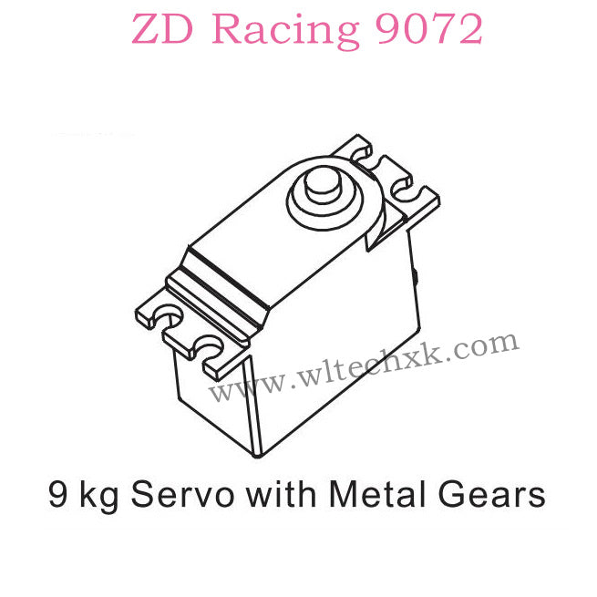 ZD Racing 9072 BX-8 Parts 9KG Servo with Metal Gears 8096