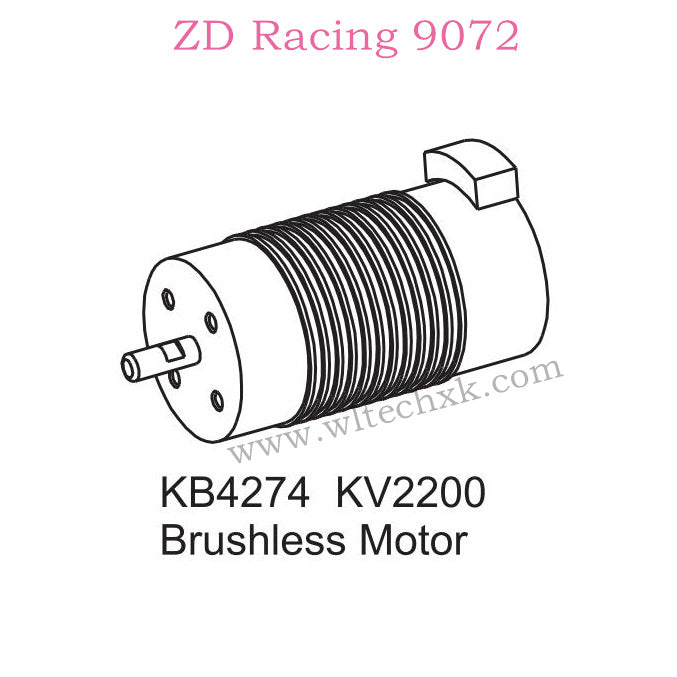 ZD Racing 9072 BX-8 Upgrade Parts KB4274 KV2200 Brushless Motor 8297