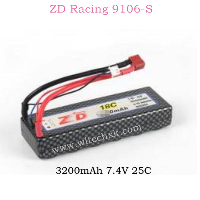ZD Racing 9106S Parts Battery 2400mAh 7.4V 18C 7384