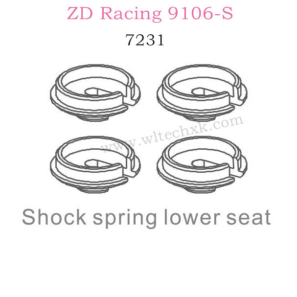 ZD Racing 9106S Parts Shock Spring Lower Seat 7231