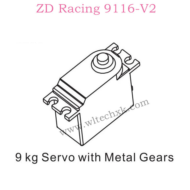 ZD Racing 9116-V2 Parts 9KG Servo with Metal Gears 8096