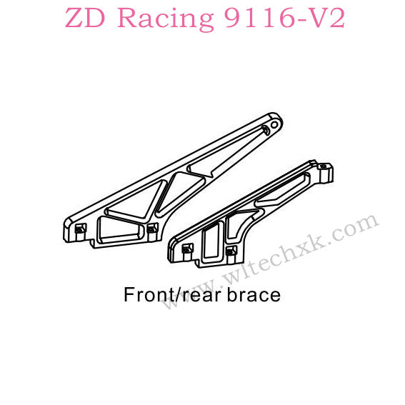 ZD Racing 9116-V2 Parts Front And Rear Brace 8133