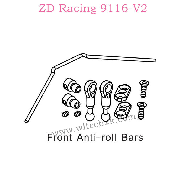 ZD Racing 9116-V2 Parts Front Anti-roll Bars 8044