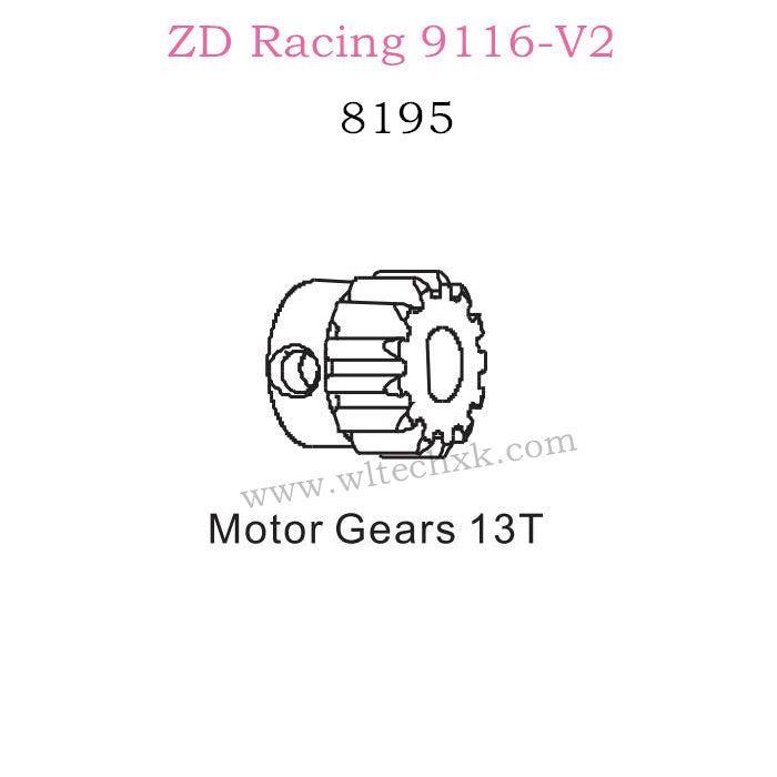 ZD Racing 9116-V2 Parts Motor Gears 12T 8195