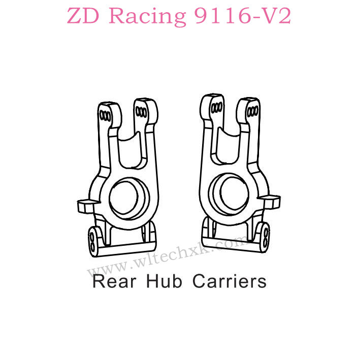 ZD Racing 9116-V2 Parts Rear Hub Carriers 8136