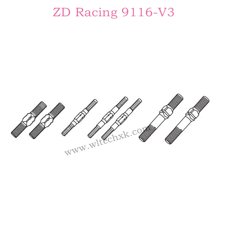 ZD Racing 9116-V3 Parts All Rods 8126