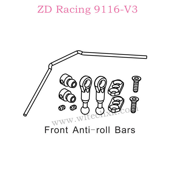 ZD Racing 9116-V3 Parts Front Anti-roll Bars 8044