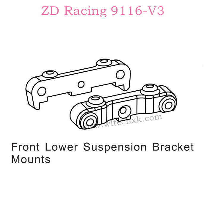 ZD Racing 9116-V3 Parts Front Lower Suspension Bracket Mounts 8138