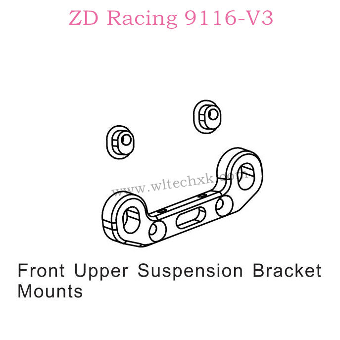 ZD Racing 9116-V3 Parts Front Upper Suspension Bracket Mounts 8139